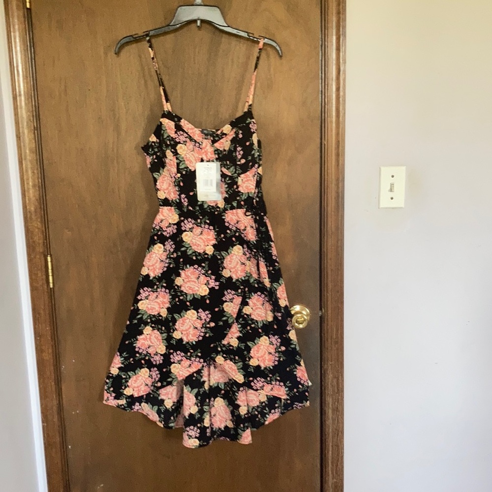 Lily Rose floral print dress lightweight padded bust  boho L juniors - Picture 13 of 17